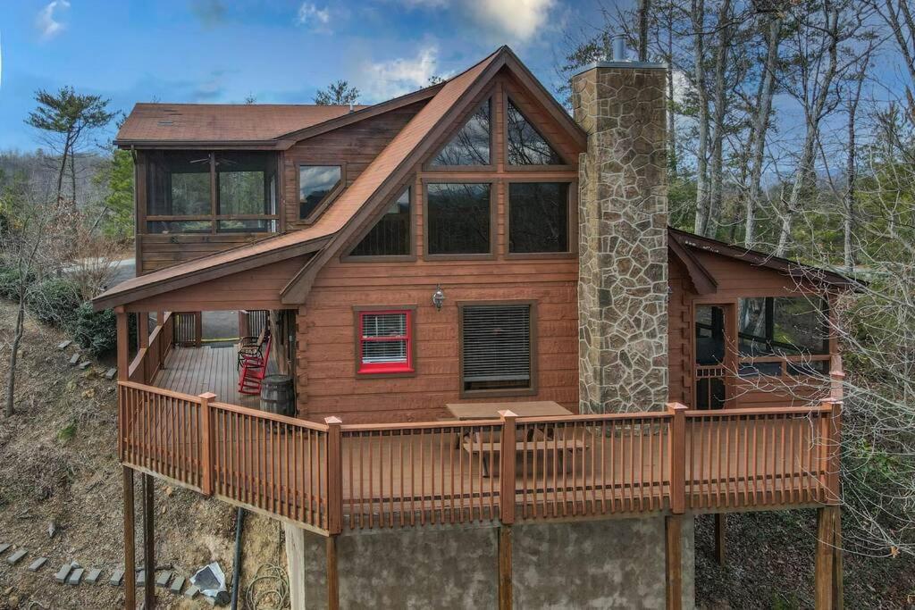 Over The Mountain - Smoky Mountain View Cabin Sevierville Bagian luar foto